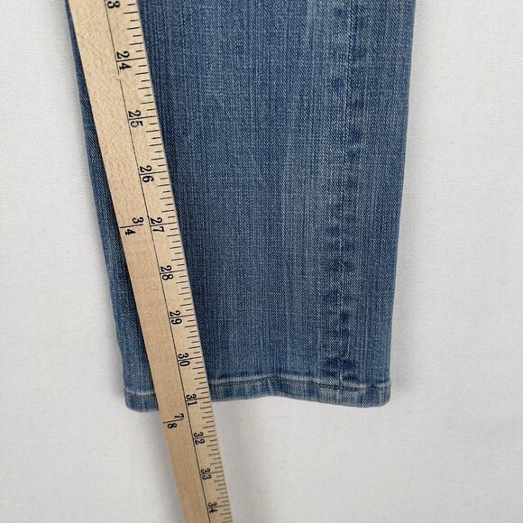 American Eagle Jeans Mens 29x32 Blue Slim Stretch Distressed Light Wash Denim - Picture 15 of 16